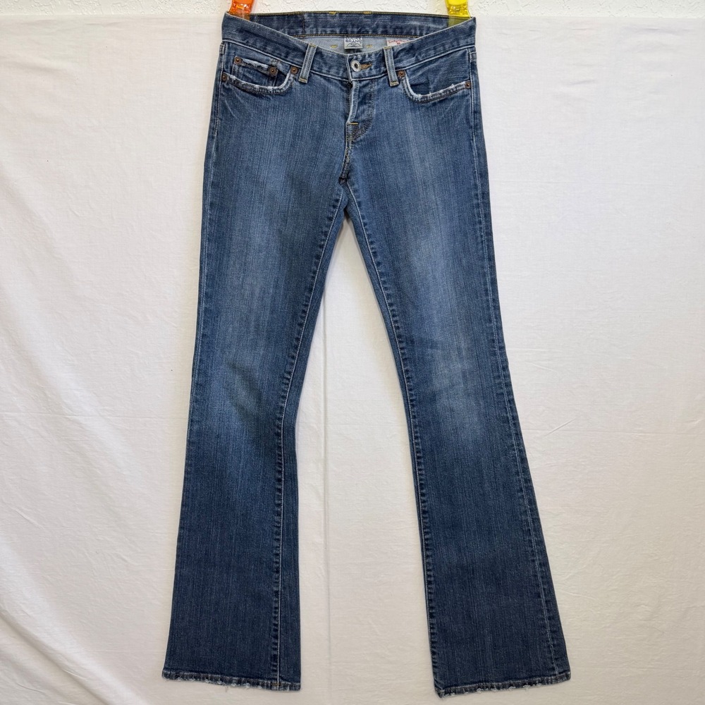 Y2K Lucky Brand Dungarees Lil Maggie Jean Womens 0/25 Blue Low Rise Bootcut USA